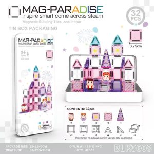 Xếp hình nam châm lâu đài hồng 32pcs-40